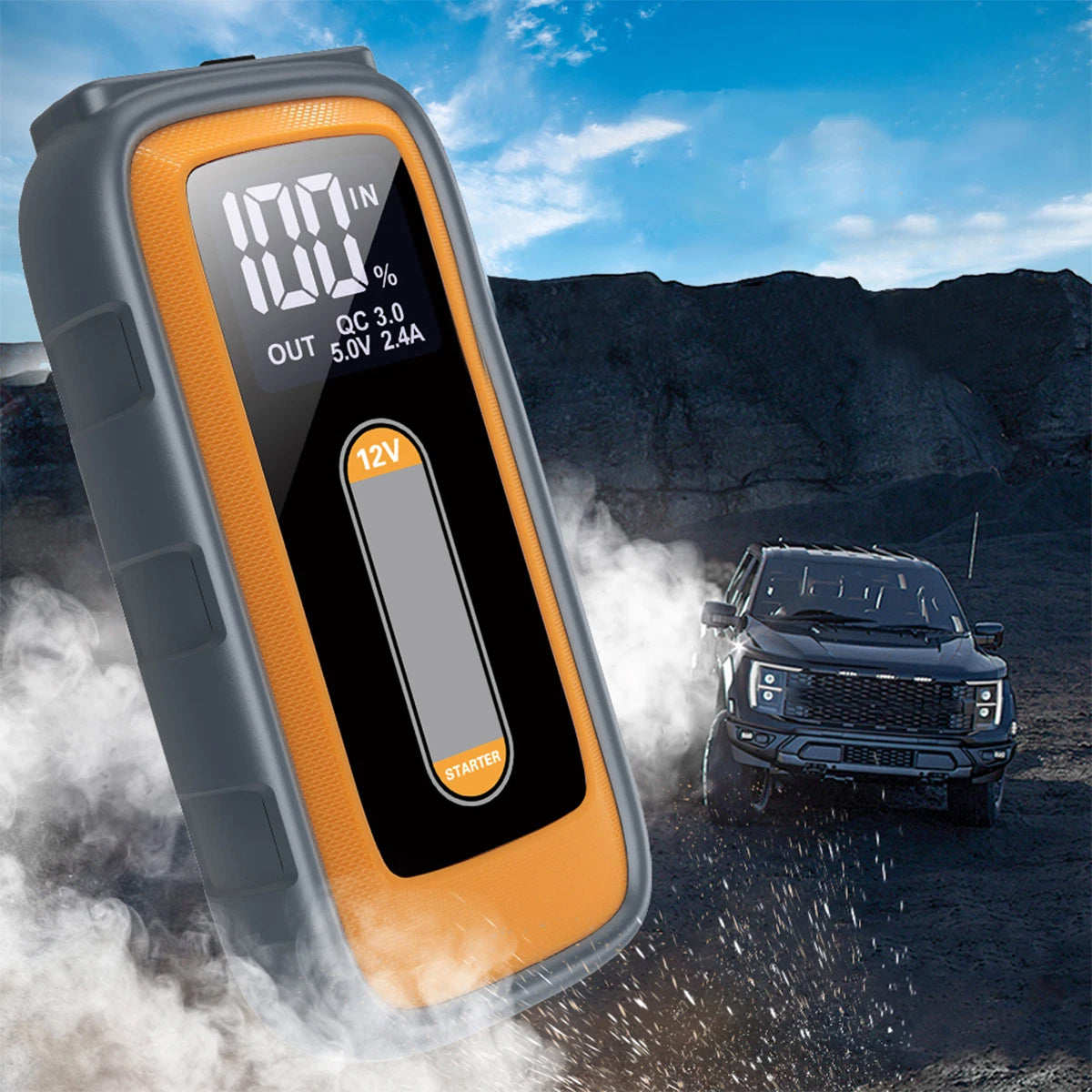 AbeTimux 6000A 25000mAh Portable Car Jump Starter and Power Bank