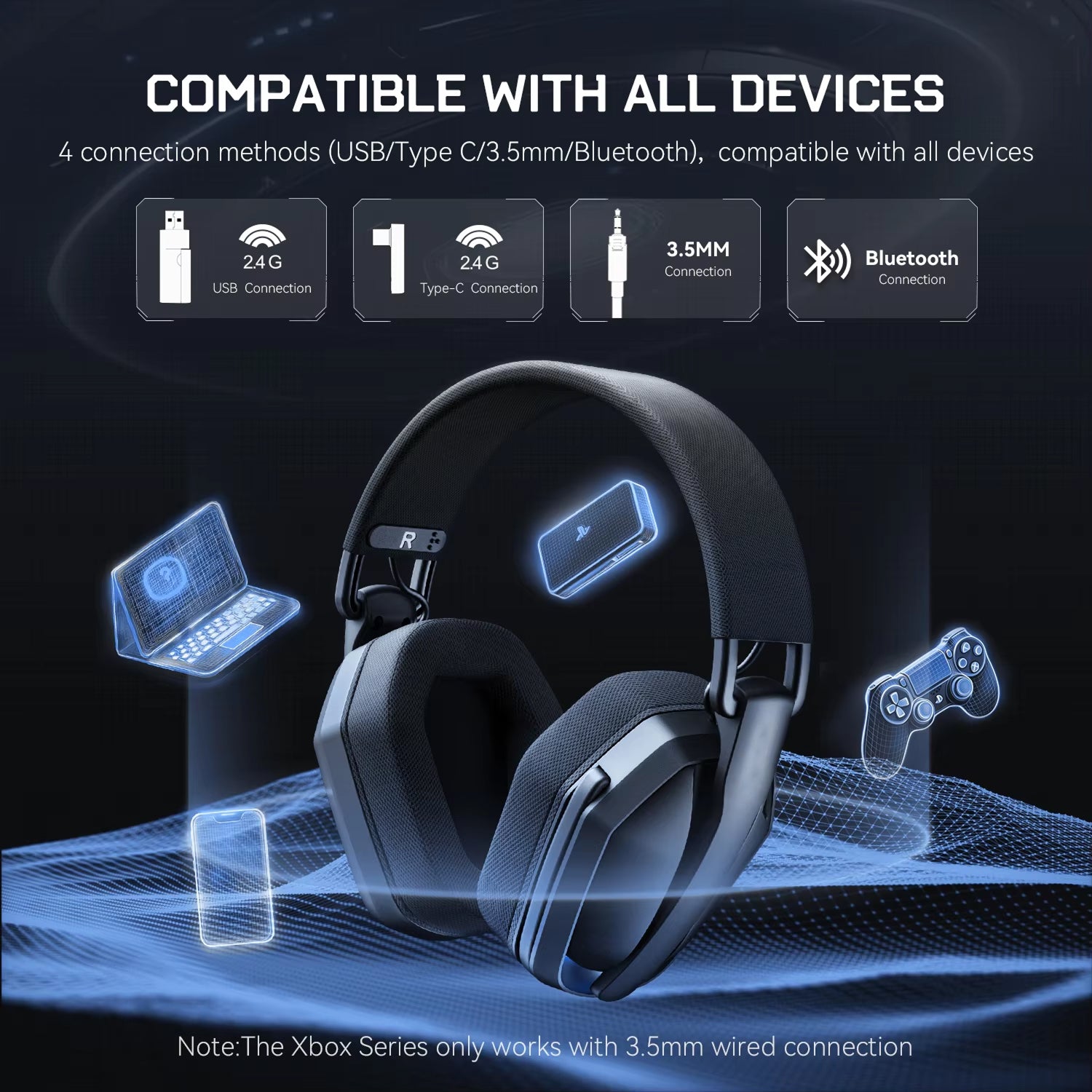AudiRank Gaming Headset For Xbox